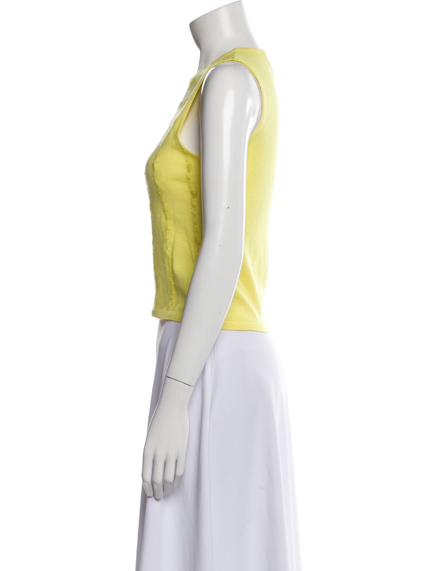 Versace Jeans Couture Merino Wool Crew Neck Crop Top