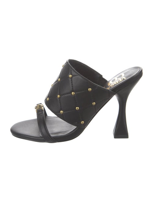 Versace Jeans Couture Leather Studded Accents Slides