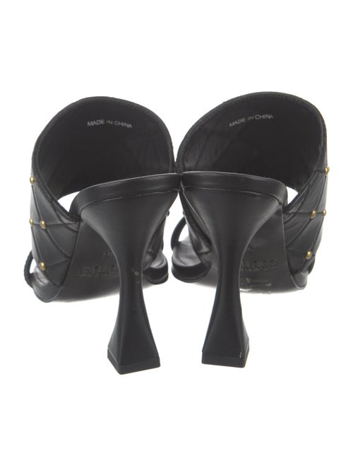 Versace Jeans Couture Leather Studded Accents Slides