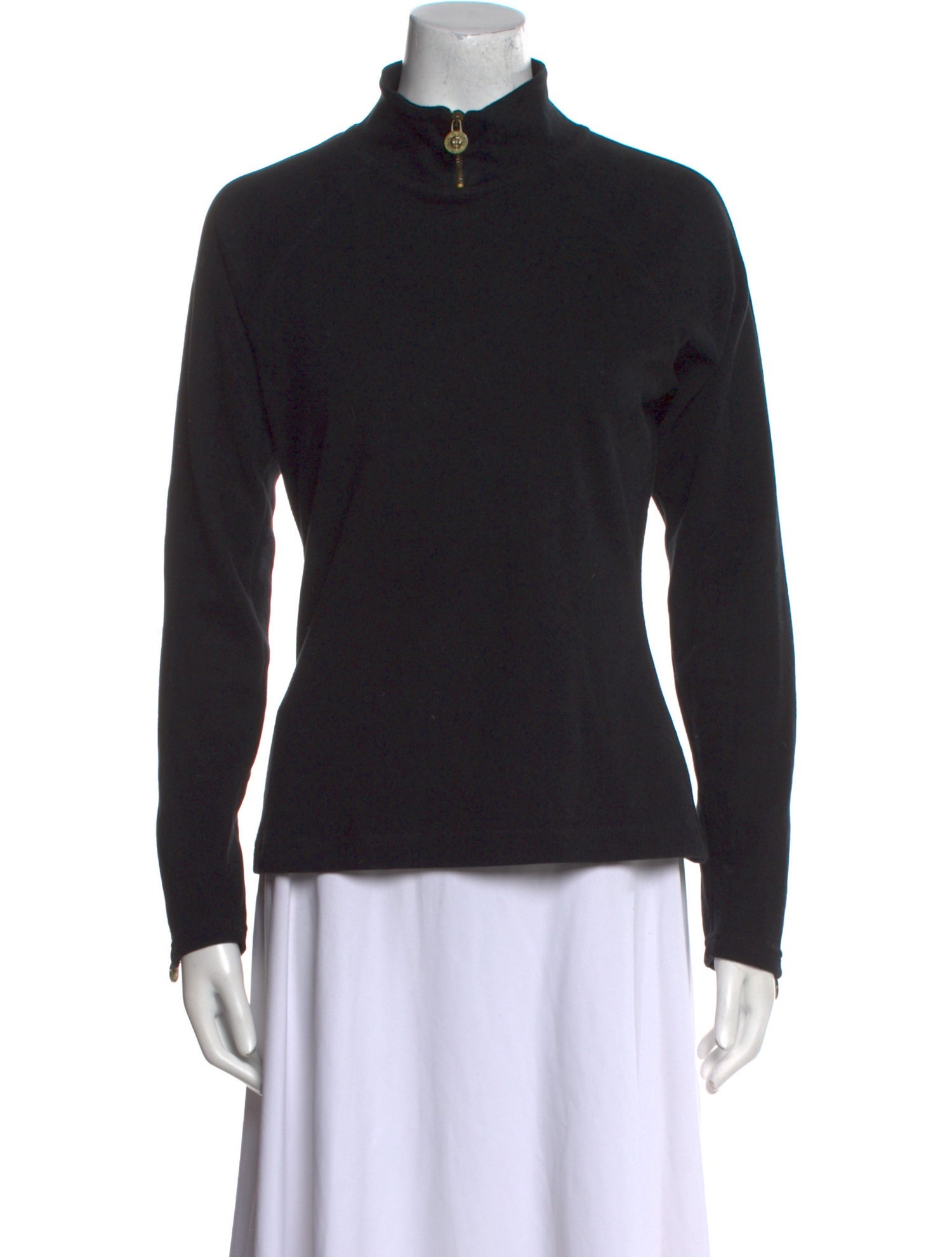 Versace Jeans Couture Mock Neck Long Sleeve Sweatshirt