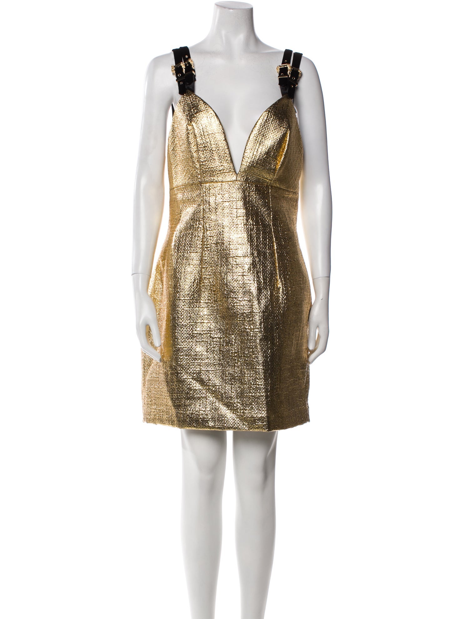 Versace Jeans Couture Plunge Neckline Mini Dress