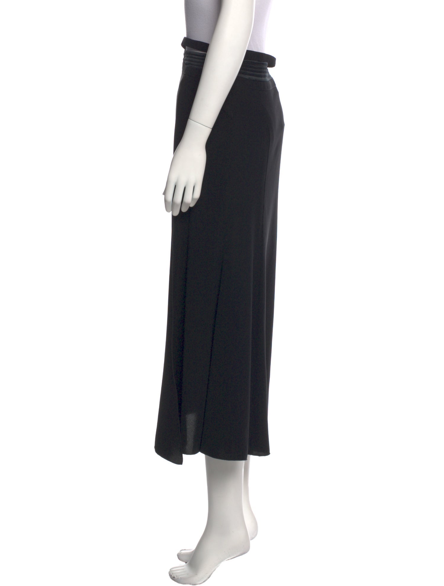 Versace Jeans Couture Leather Trim Embellishment Midi Length Skirt w/ Tags