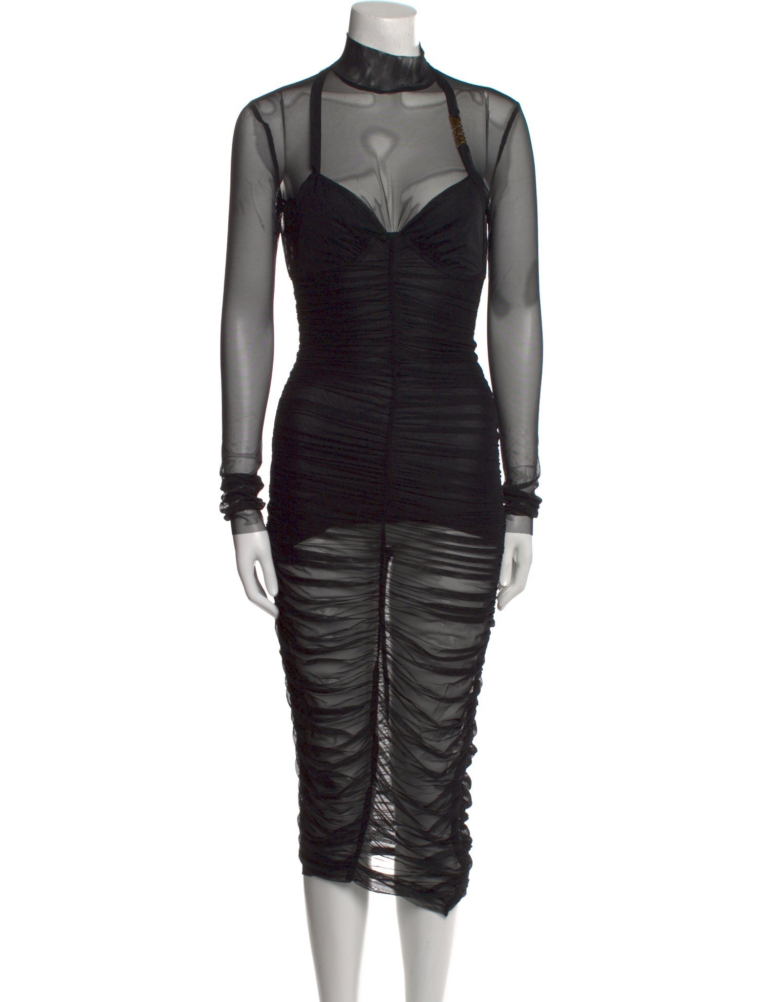 Versace Jeans Couture Mock Neck Long Dress