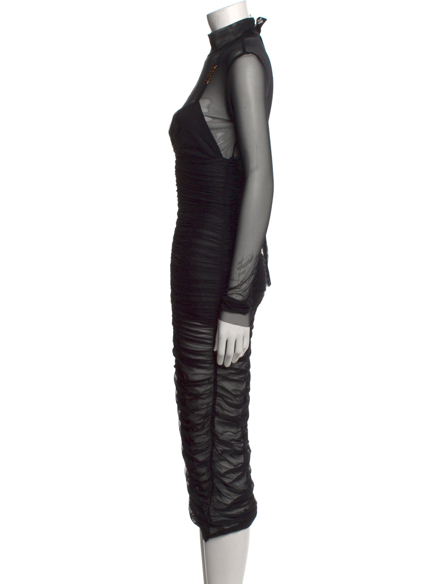 Versace Jeans Couture Mock Neck Long Dress