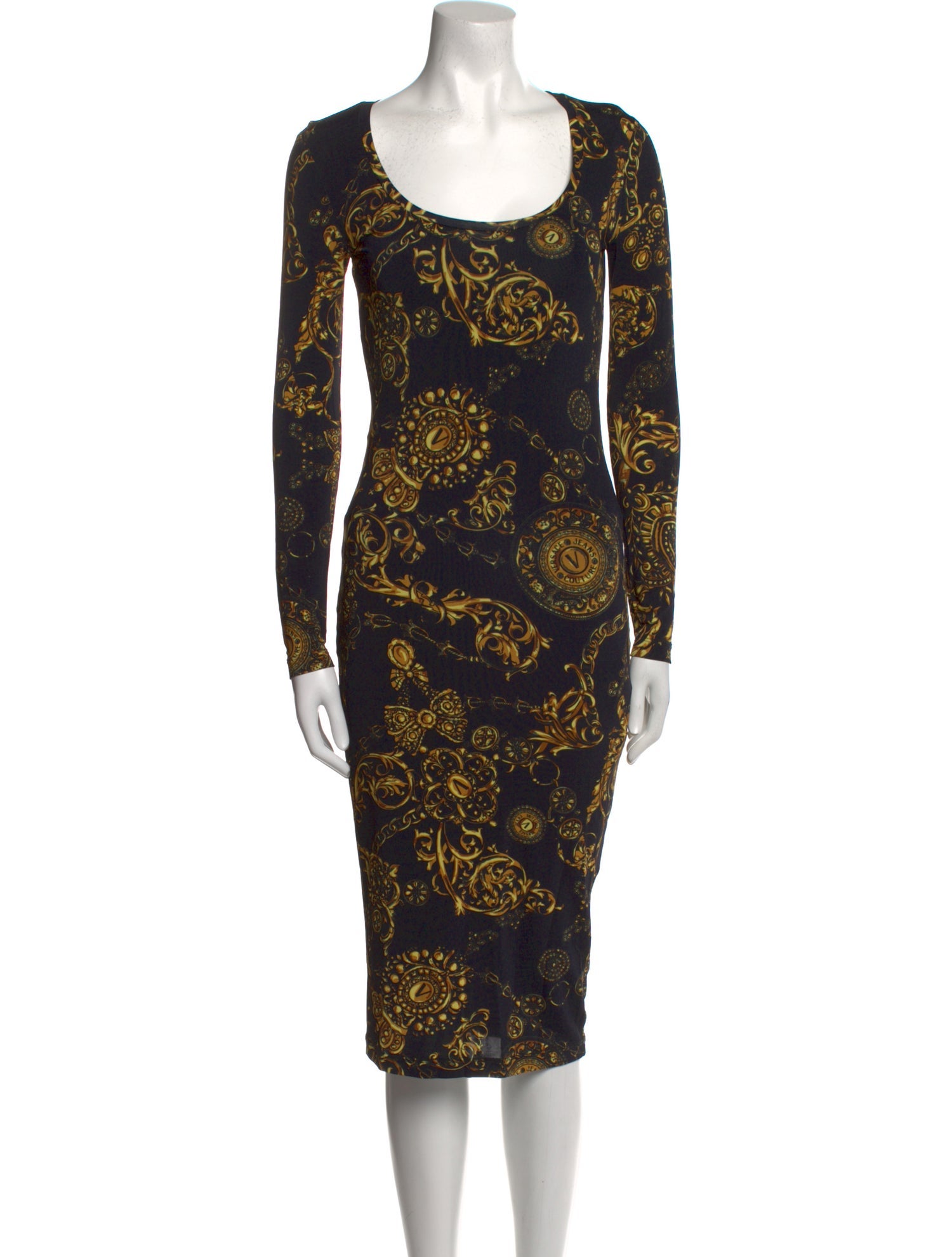 Versace Jeans Couture Printed Midi Length Dress
