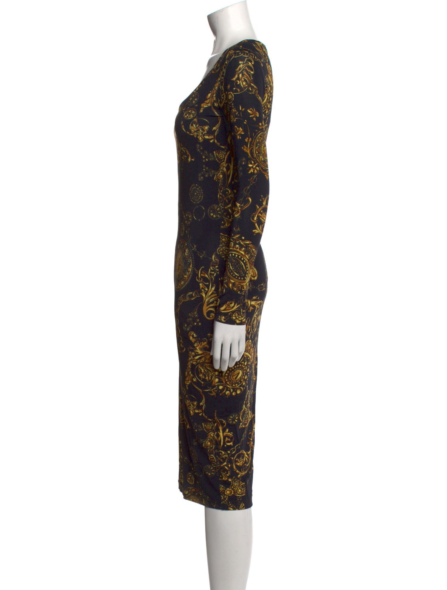 Versace Jeans Couture Printed Midi Length Dress