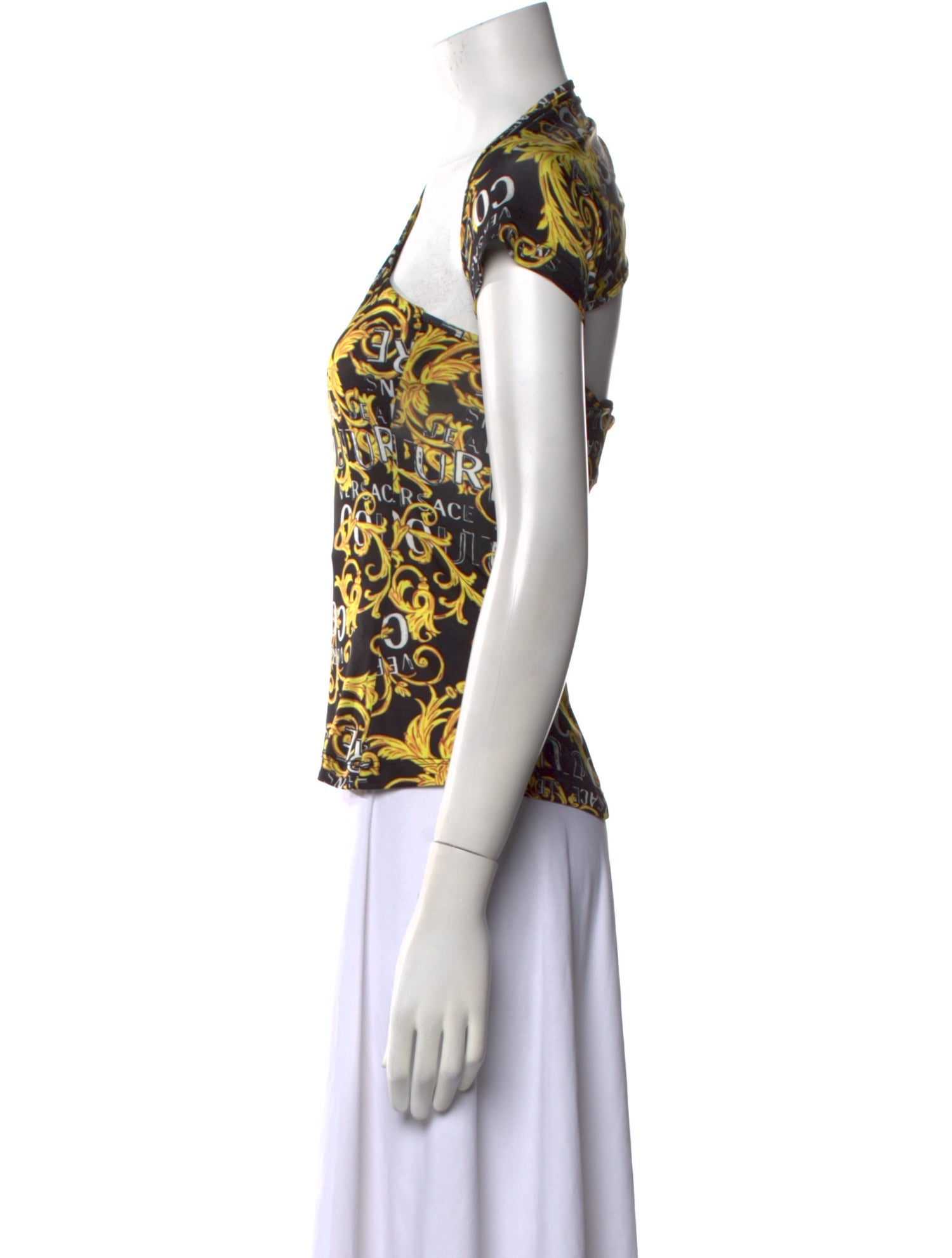 Versace Jeans Couture Silk Printed Top