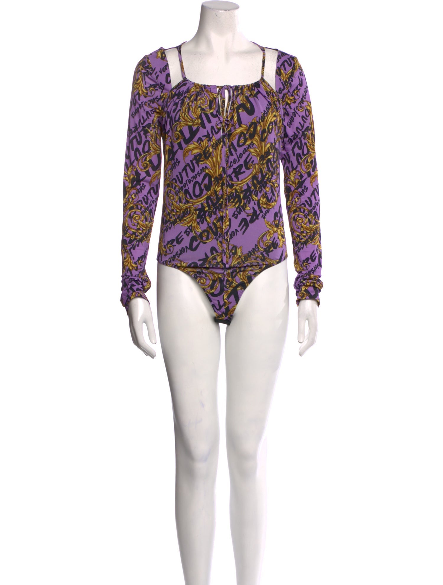 Versace Jeans Couture Printed Square Neckline Bodysuit