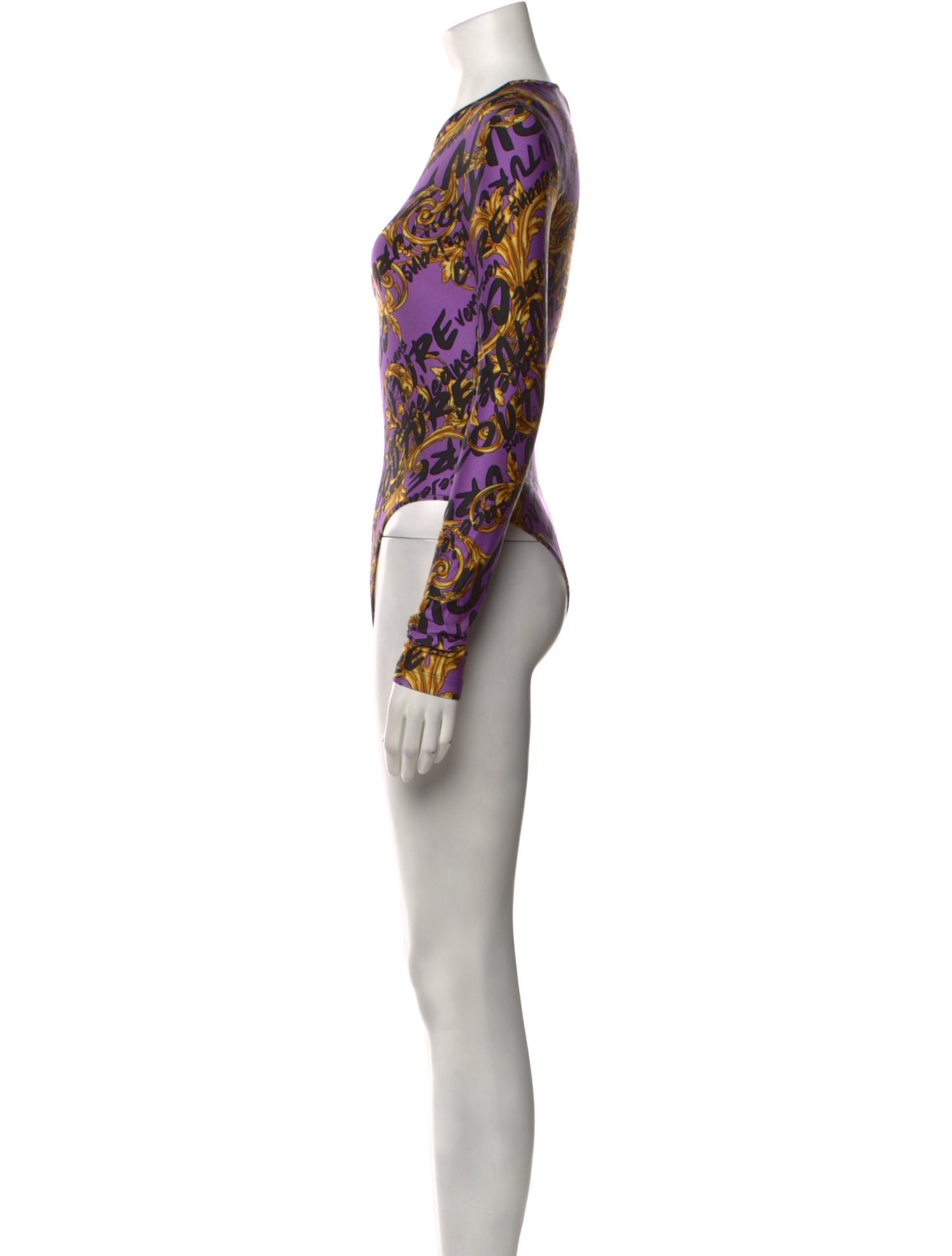Versace Jeans Couture Printed Crew Neck Bodysuit