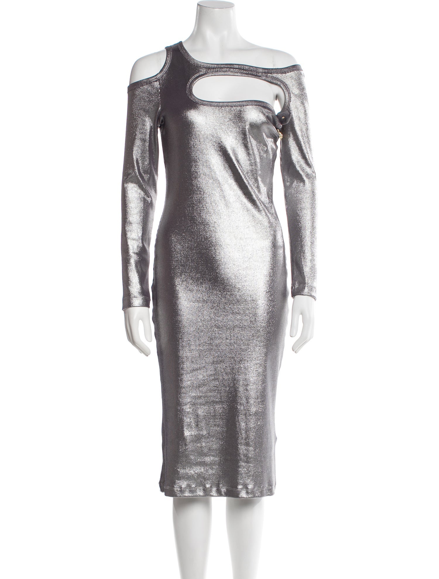 Versace Jeans Couture One-Shoulder Midi Length Dress