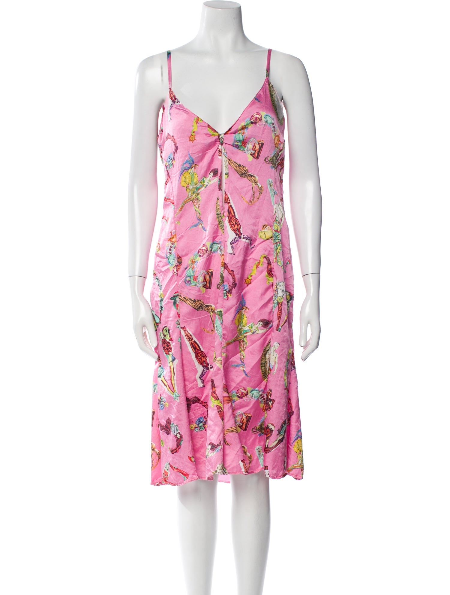 Versace Jeans Couture Floral Print Knee-Length Dress