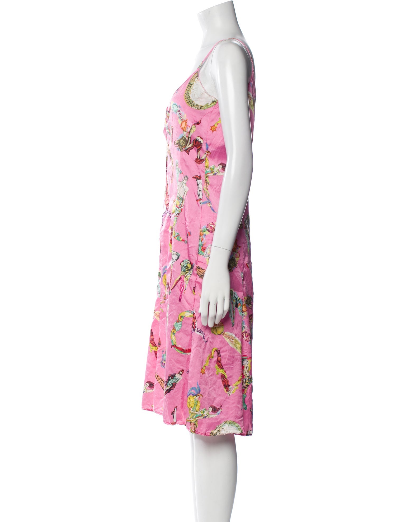 Versace Jeans Couture Floral Print Knee-Length Dress