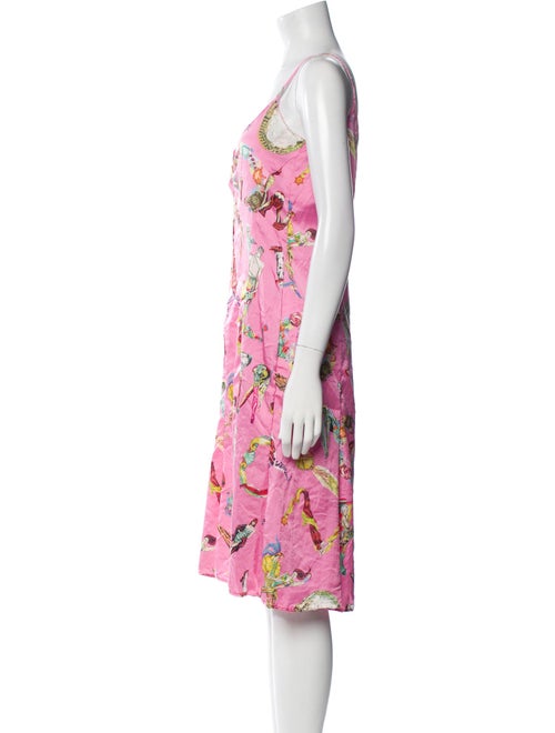 Versace Jeans Couture Floral Print Knee-Length Dress