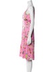 Versace Jeans Couture Floral Print Knee-Length Dress