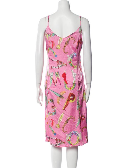 Versace Jeans Couture Floral Print Knee-Length Dress