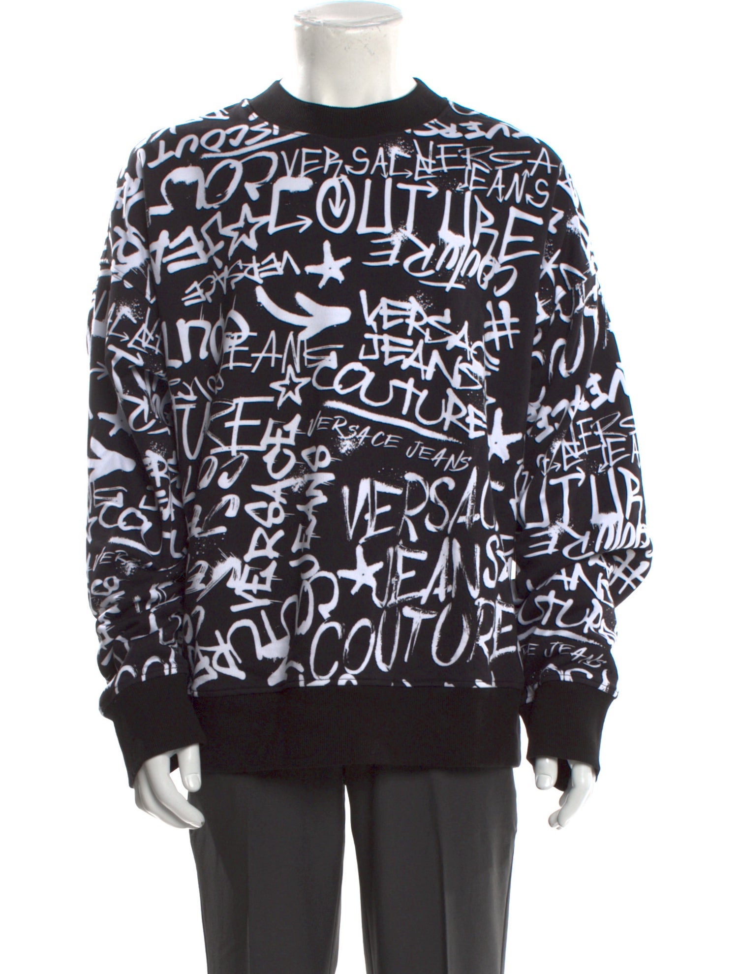 Versace Jeans Couture Printed Crew Neck Sweatshirt