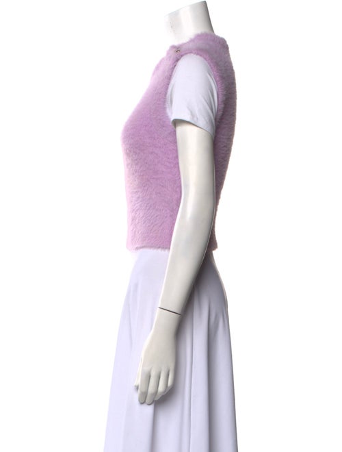 Versace Jeans Couture Nylon Crew Neck Crop Top