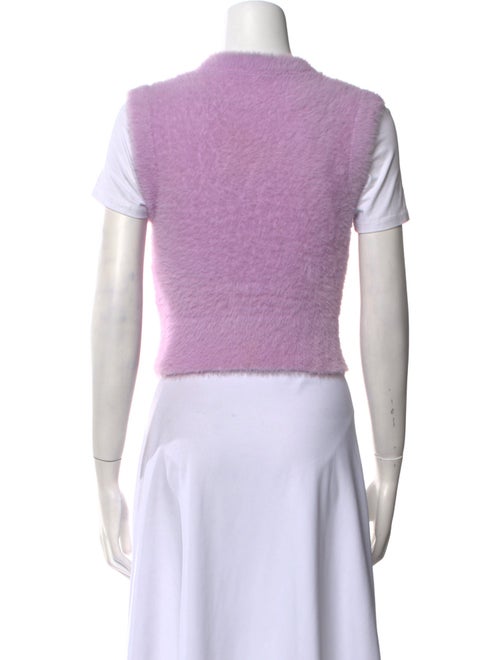 Versace Jeans Couture Nylon Crew Neck Crop Top