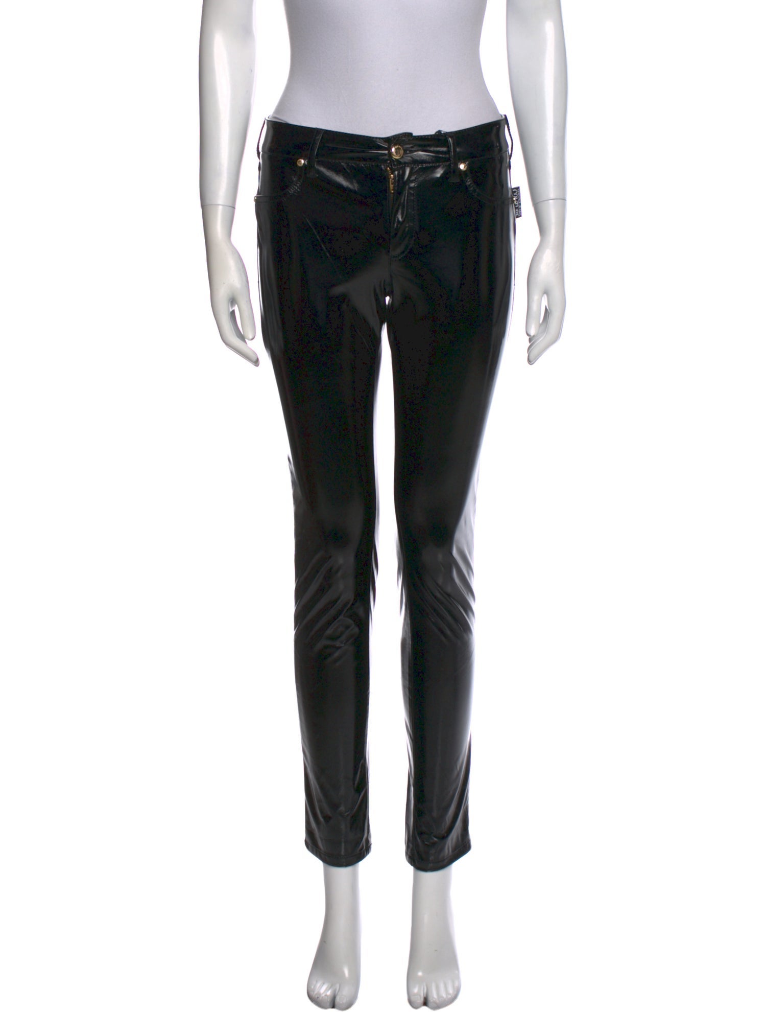 Versace Jeans Couture Patent Leather Skinny Leg Pants