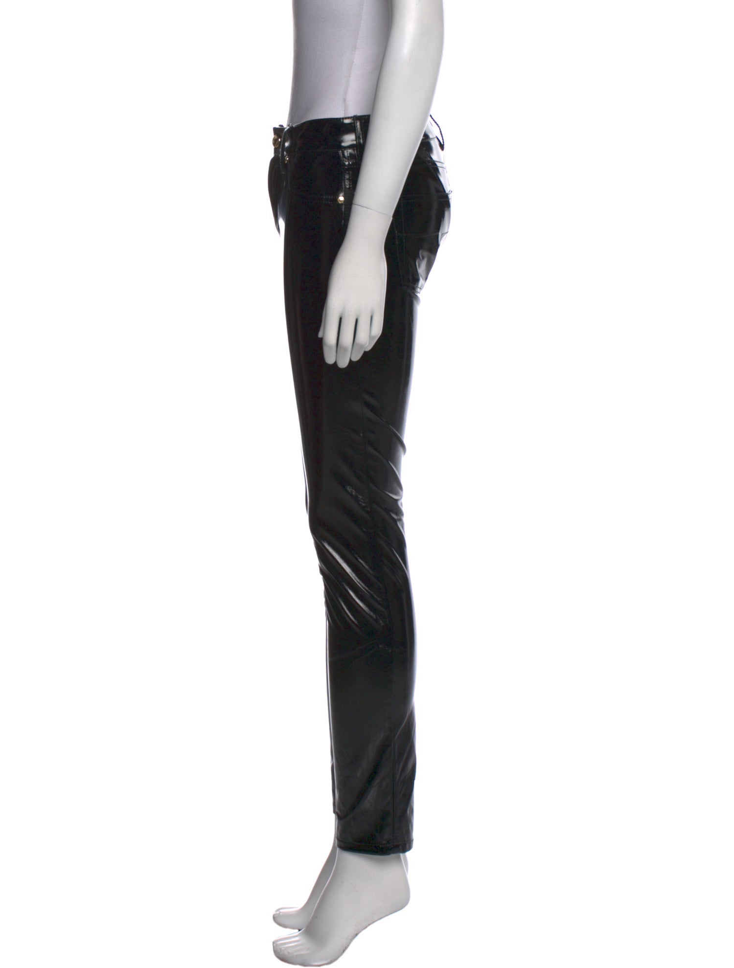 Versace Jeans Couture Patent Leather Skinny Leg Pants