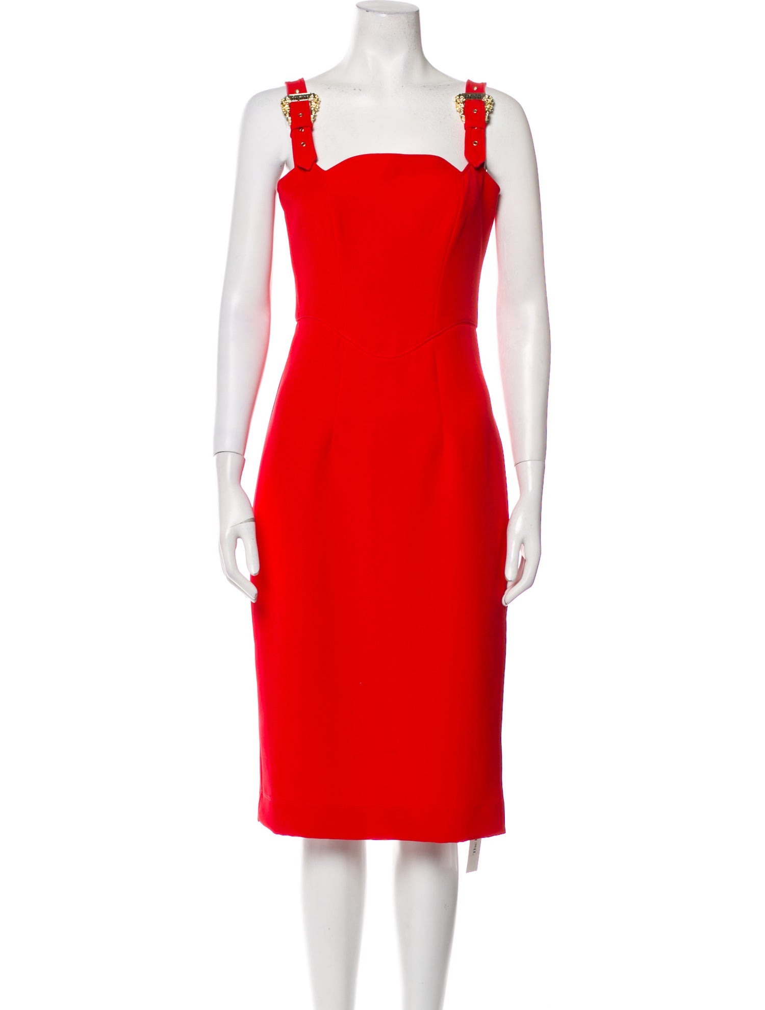 Versace Jeans Couture Square Neckline Midi Length Dress