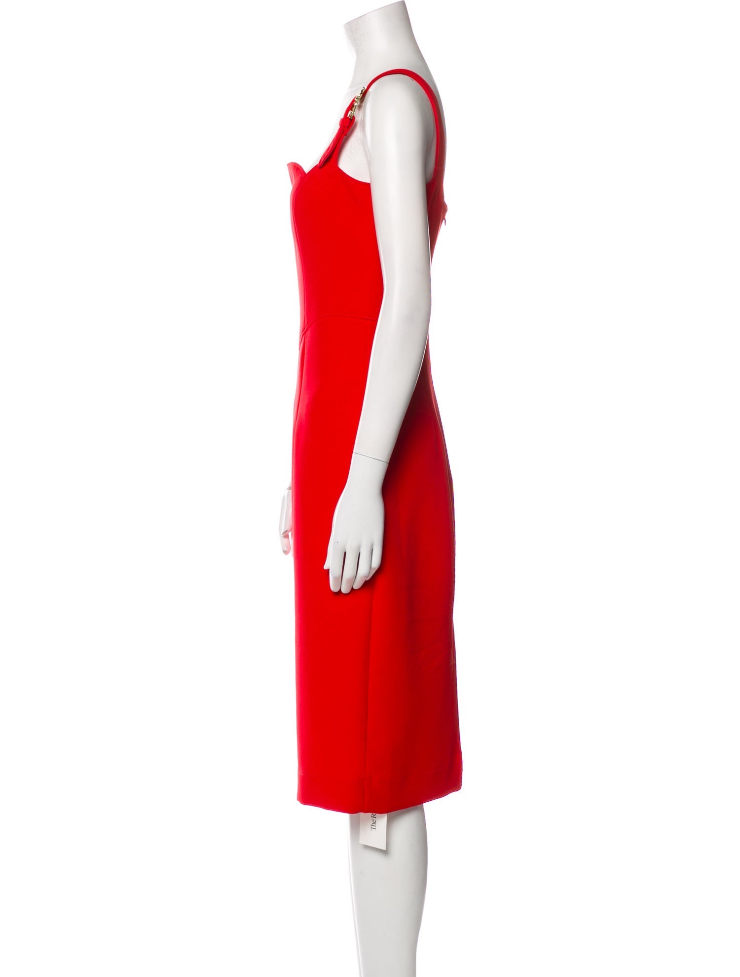 Versace Jeans Couture Square Neckline Midi Length Dress