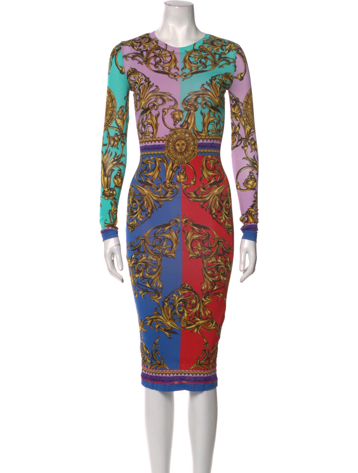 Versace Jeans Couture Paisley Print Long Dress