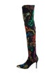 Versace Jeans Couture Neoprene Printed Sock Boots