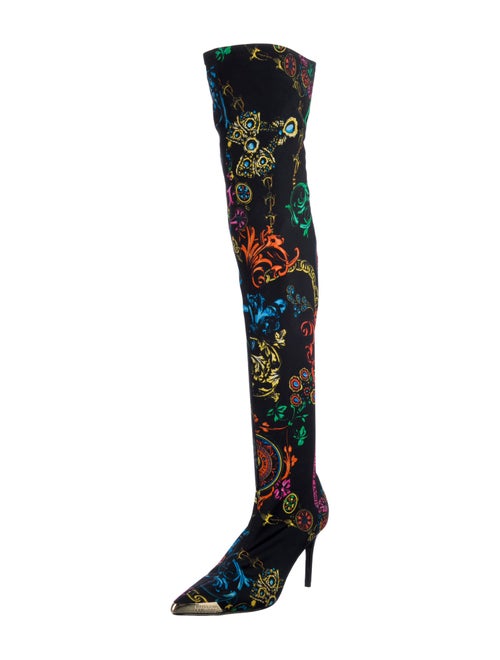 Versace Jeans Couture Neoprene Printed Sock Boots