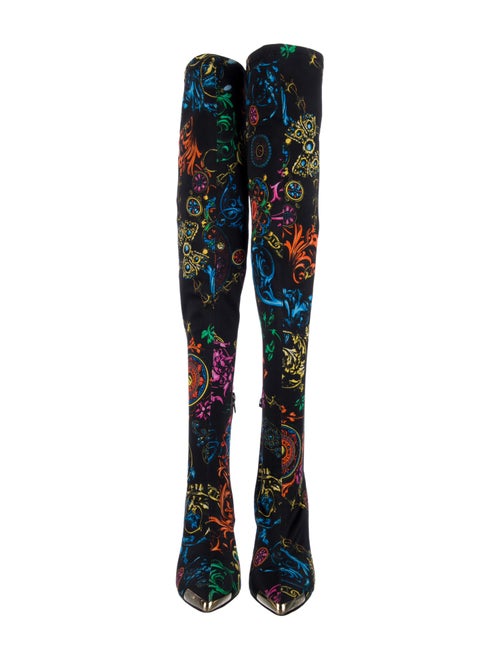 Versace Jeans Couture Neoprene Printed Sock Boots