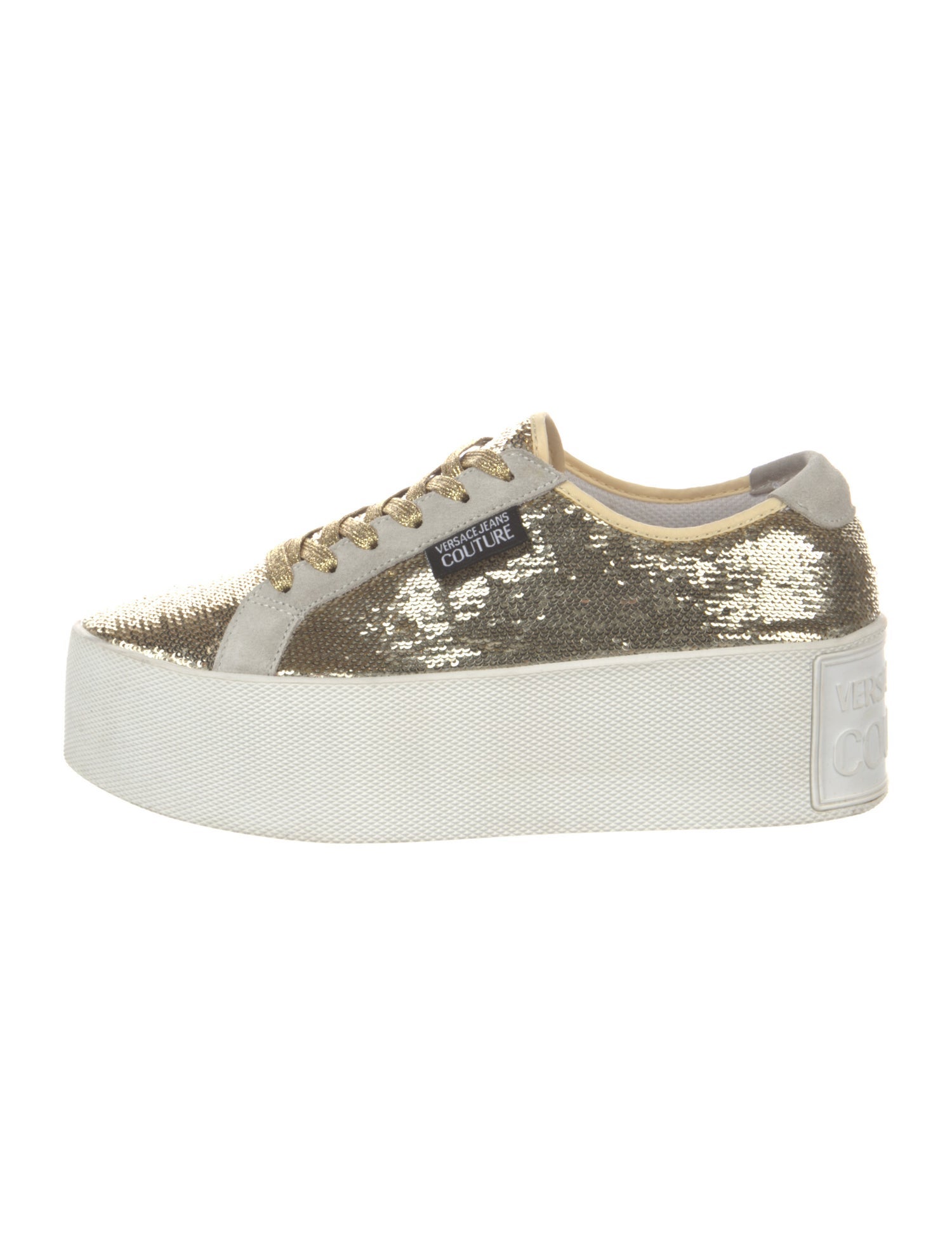 Versace Jeans Couture Sequins Colorblock Pattern Sneakers