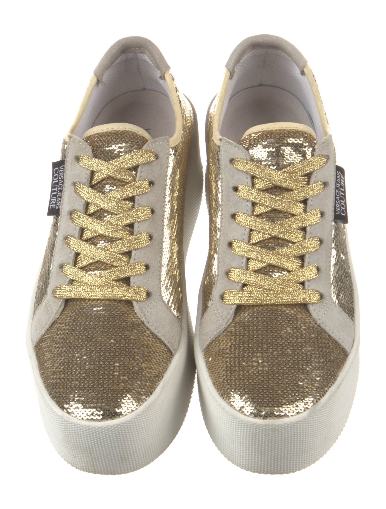 Versace Jeans Couture Sequins Colorblock Pattern Sneakers
