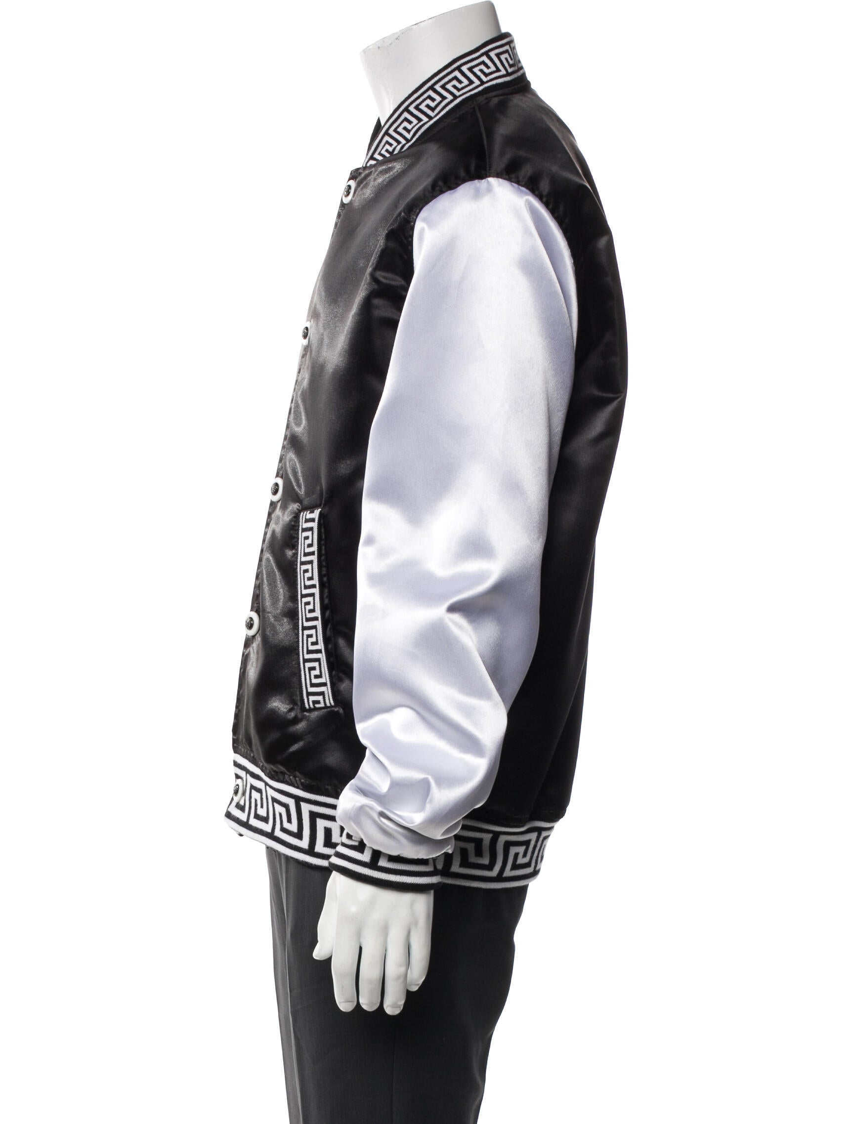 Versace Jeans Couture Colorblock Pattern Varsity Jacket