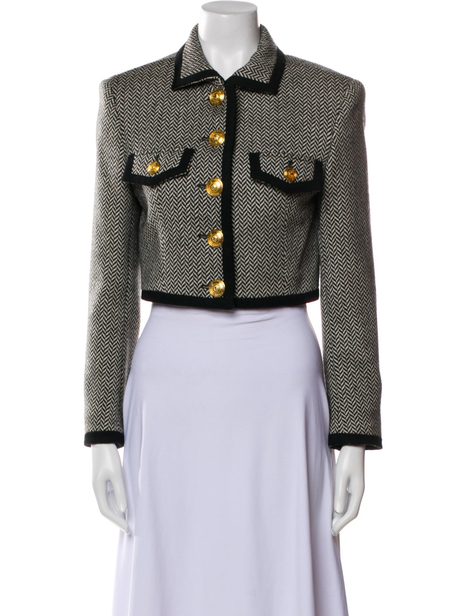 Versace Jeans Couture Wool Printed Bolero