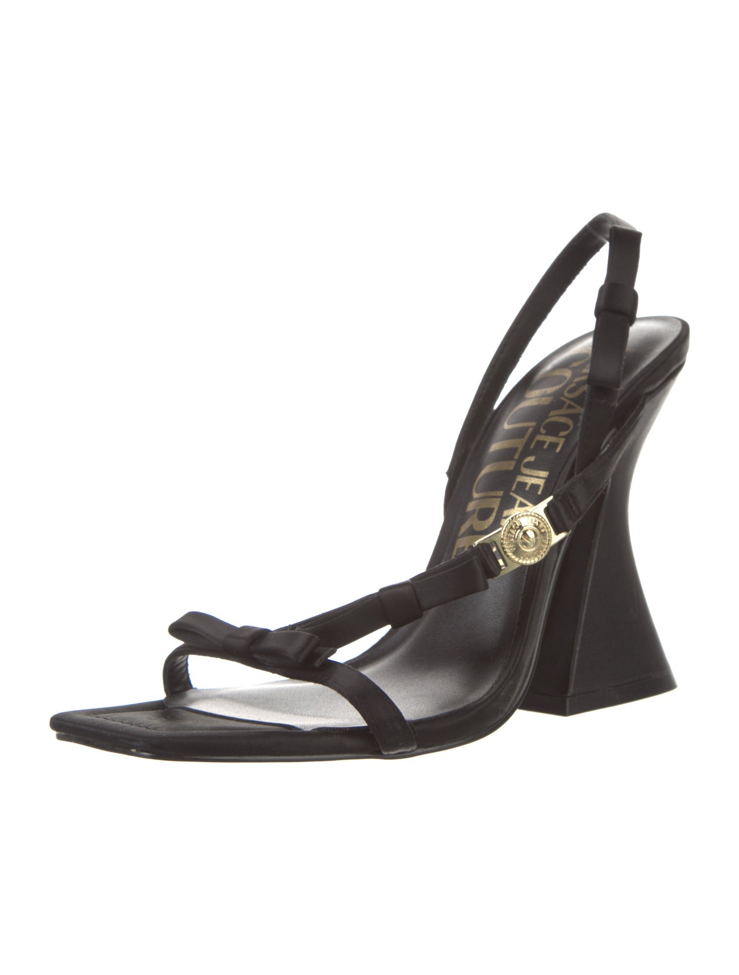 Versace Jeans Couture Satin Slingback Sandals