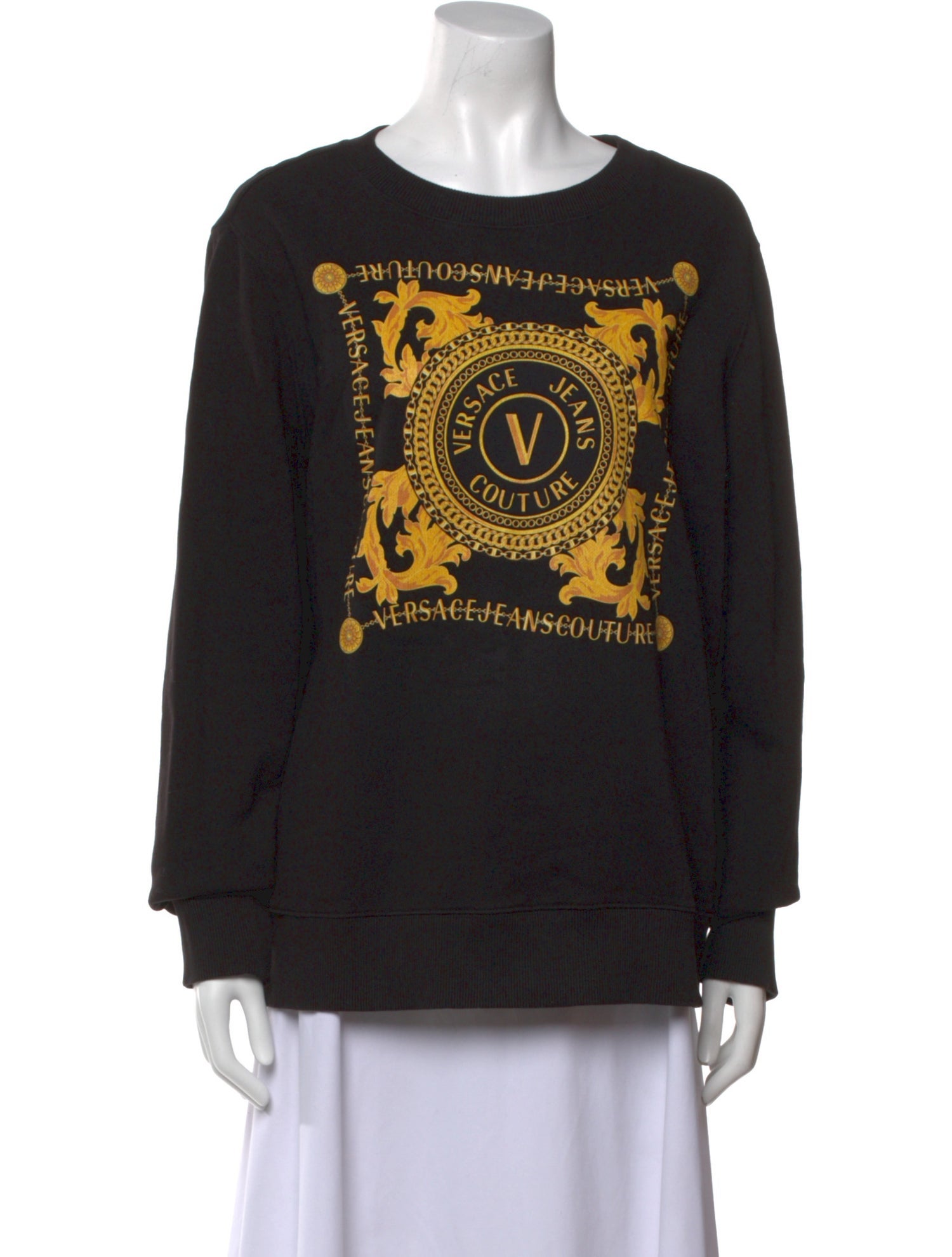 Versace Jeans Couture Graphic Print Crew Neck Sweatshirt