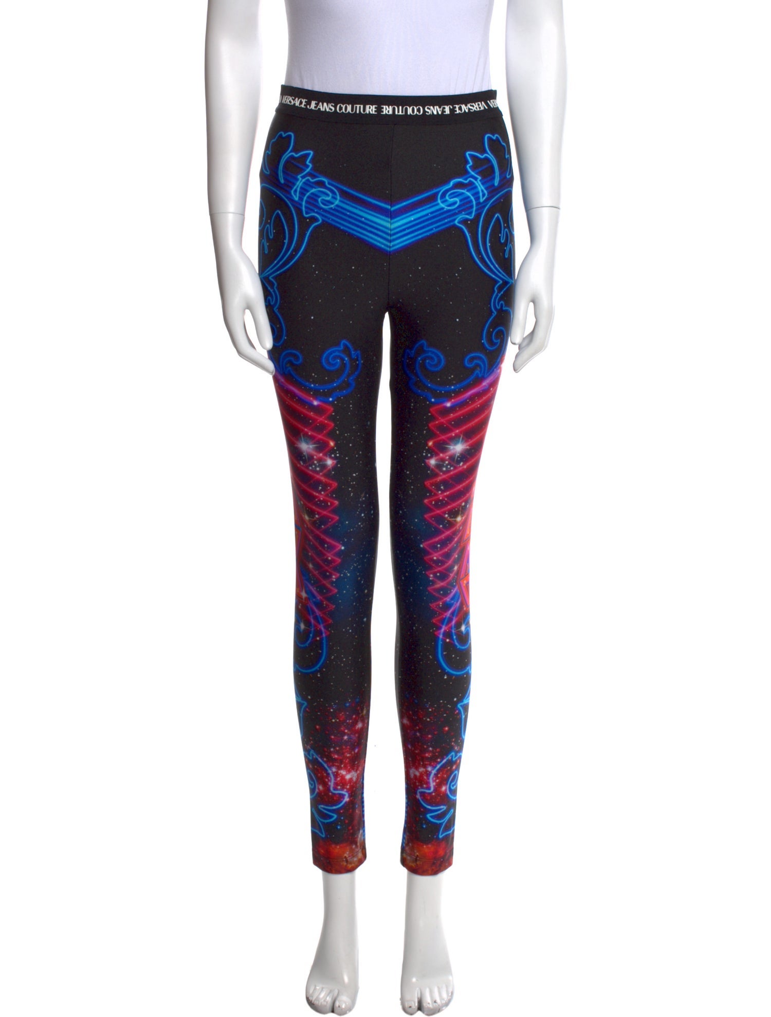 Versace Jeans Couture Printed Skinny Leg Pants