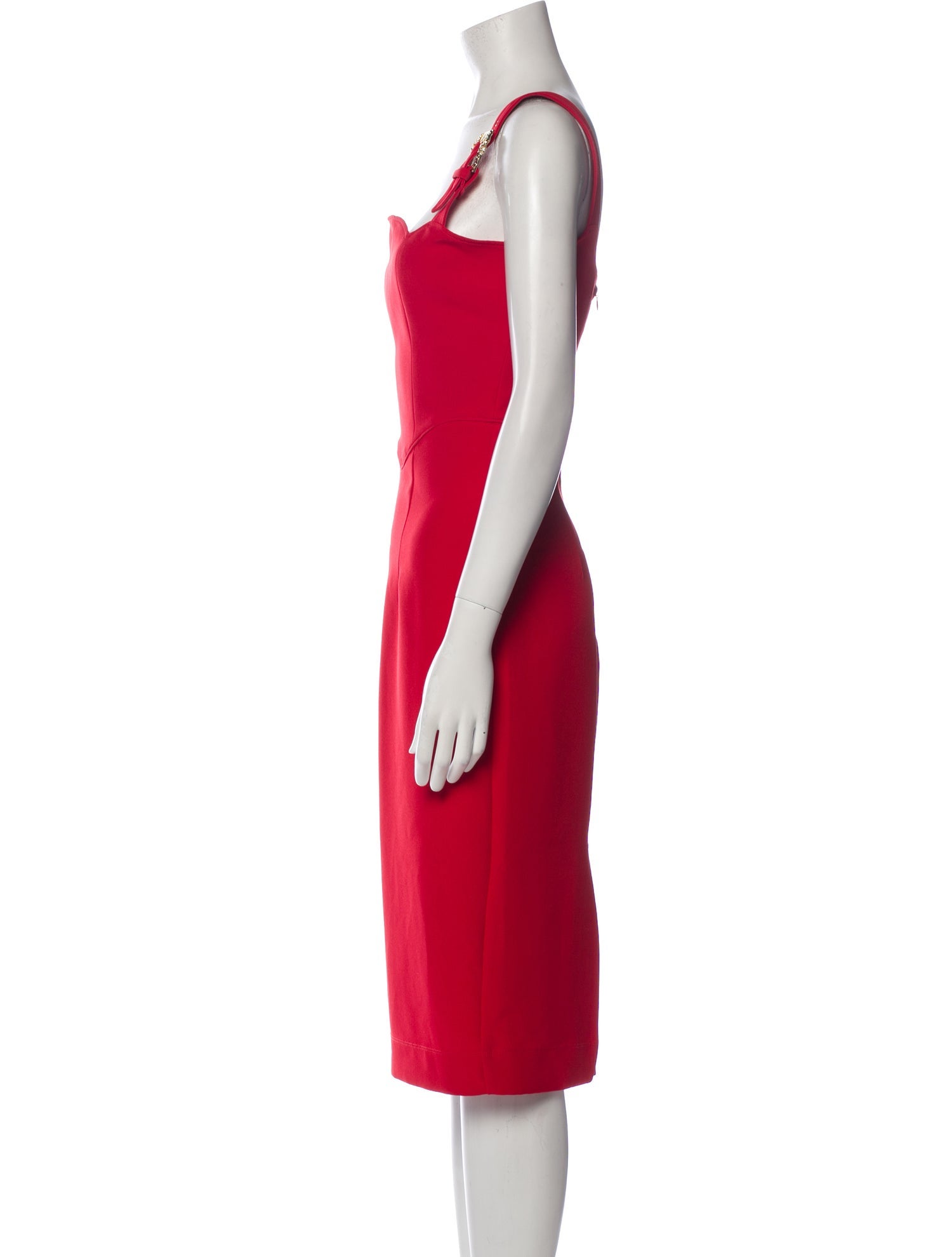 Versace Jeans Couture Square Neckline Midi Length Dress