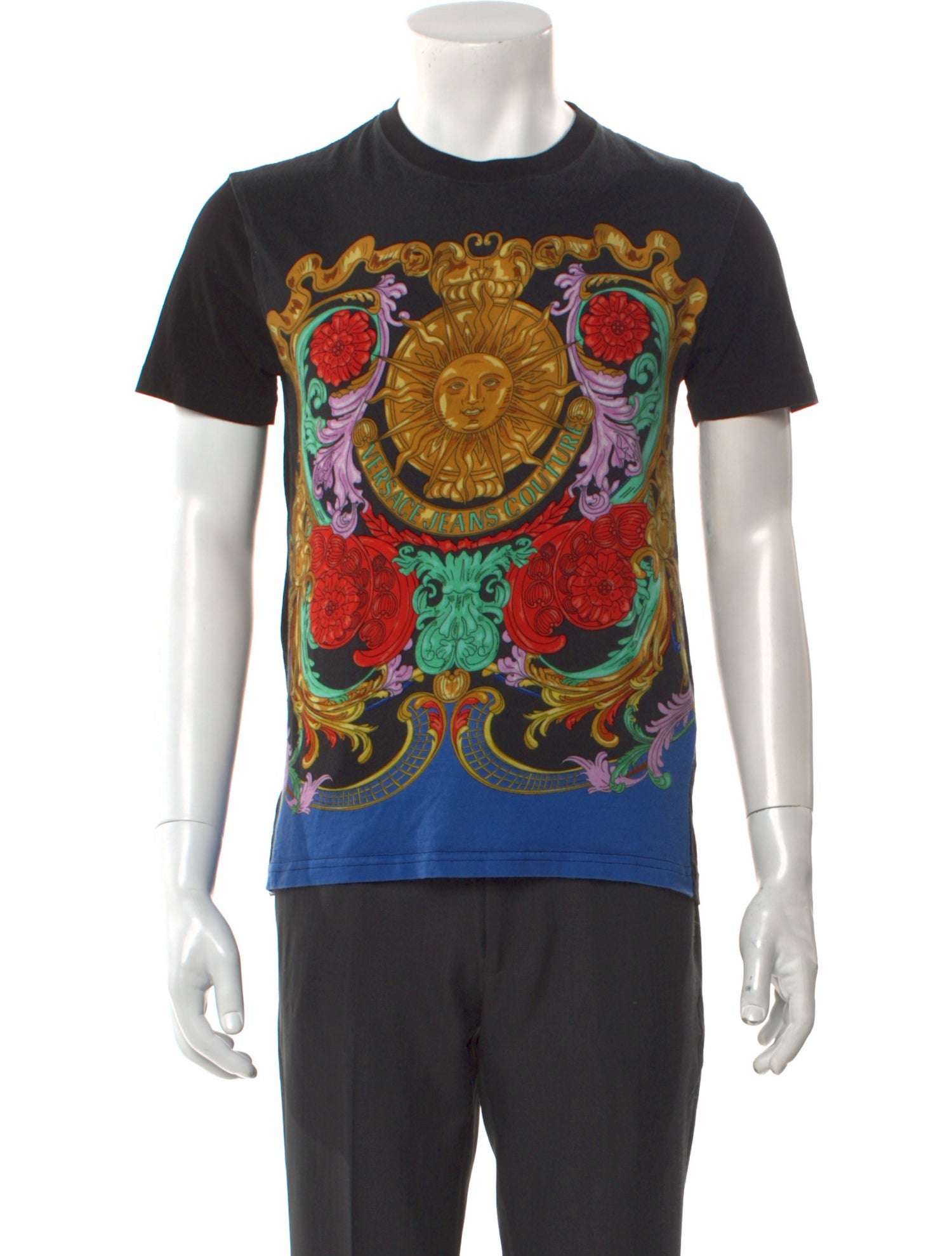 Versace Jeans Couture Printed Crew Neck T-Shirt