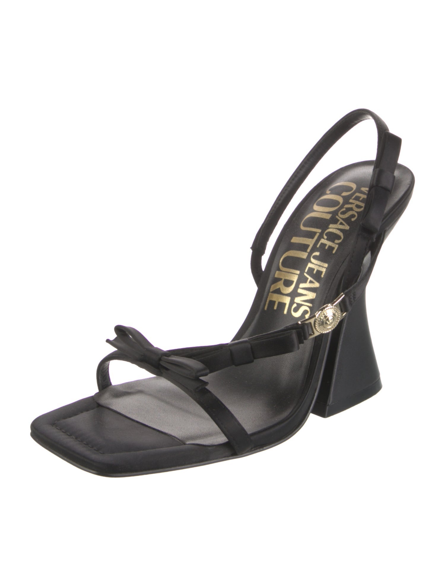 Versace Jeans Couture Leather Slingback Sandals