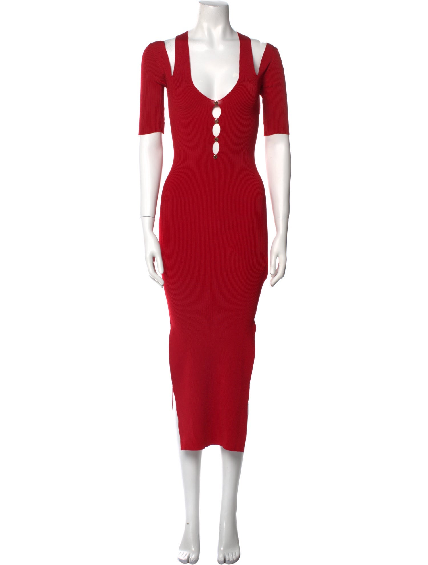 Versace Jeans Couture V-Neck Long Dress