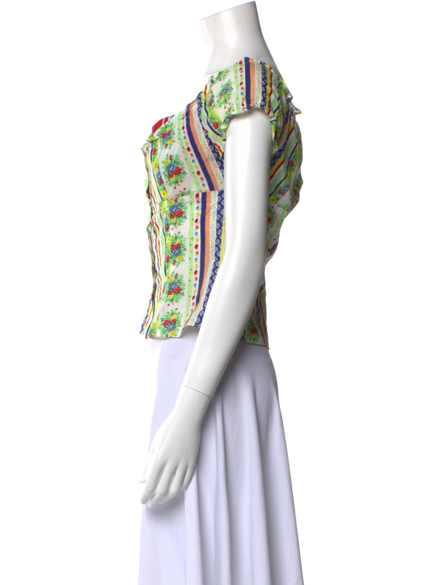 Versace Jeans Couture Printed Scoop Neck Top