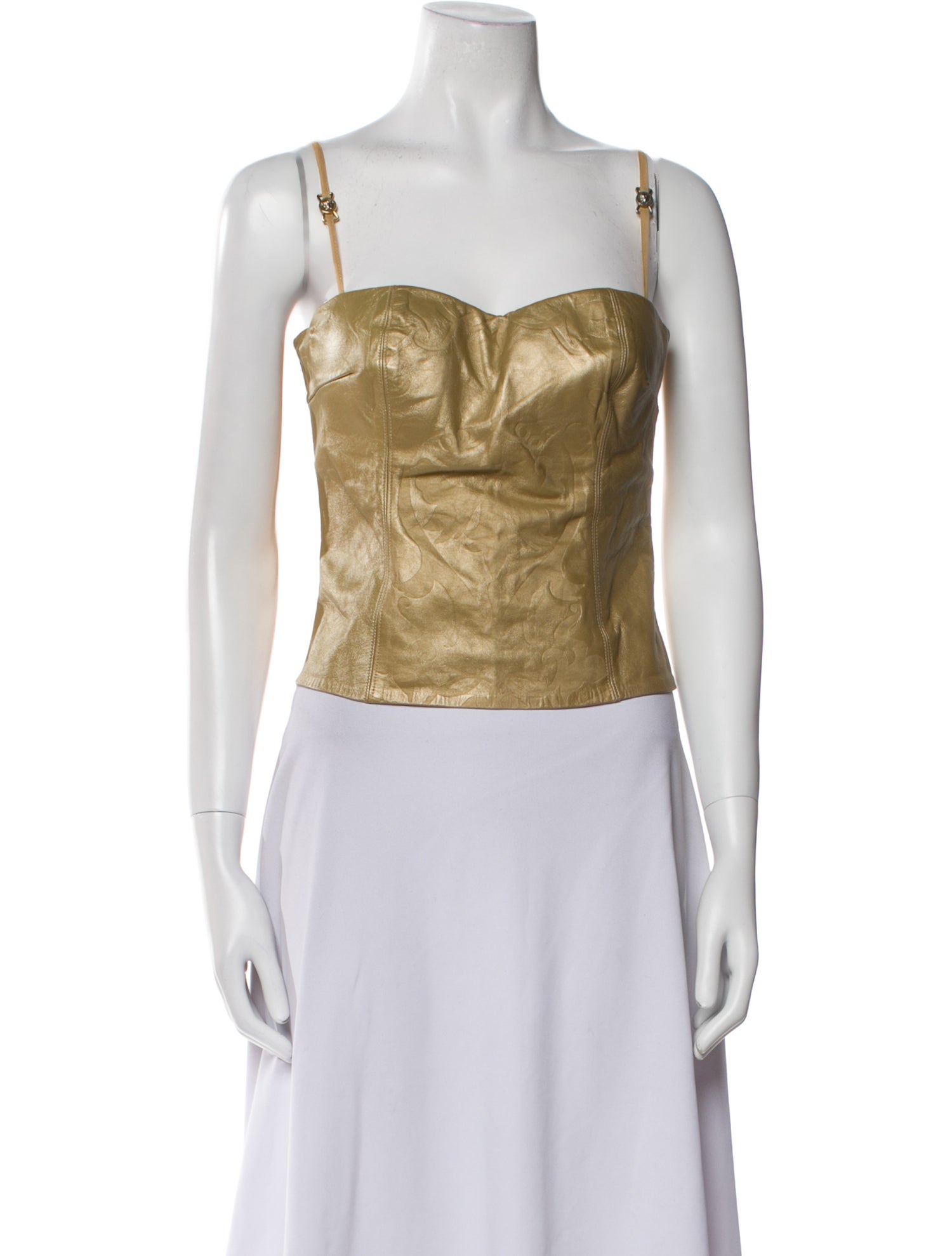 Versace Jeans Couture Square Neckline Sleeveless Crop Top w/ Tags