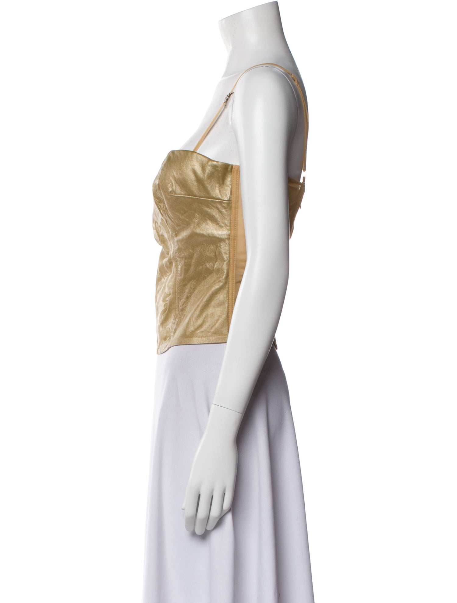 Versace Jeans Couture Square Neckline Sleeveless Crop Top w/ Tags