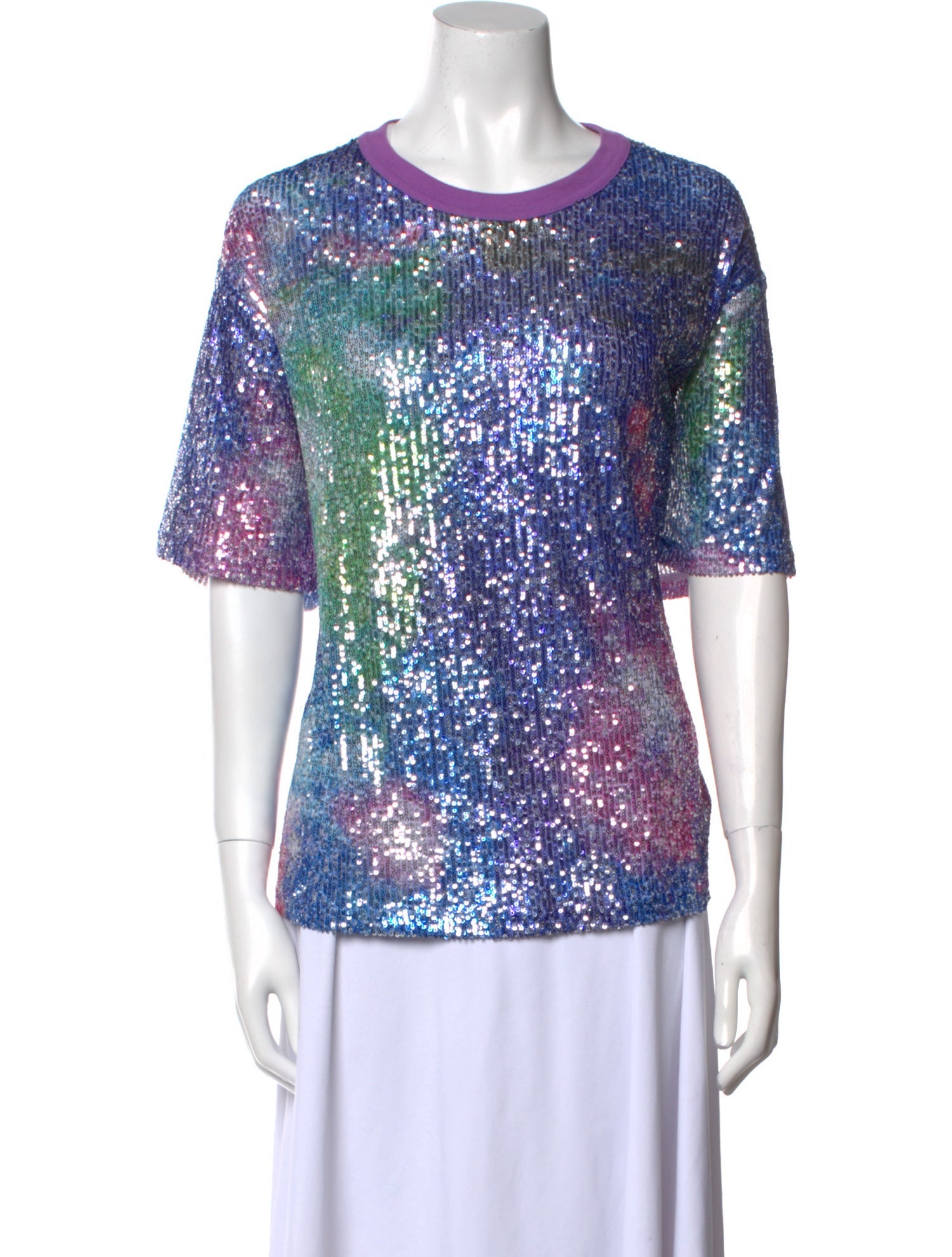 Versace Jeans Couture Printed Crew Neck T-Shirt