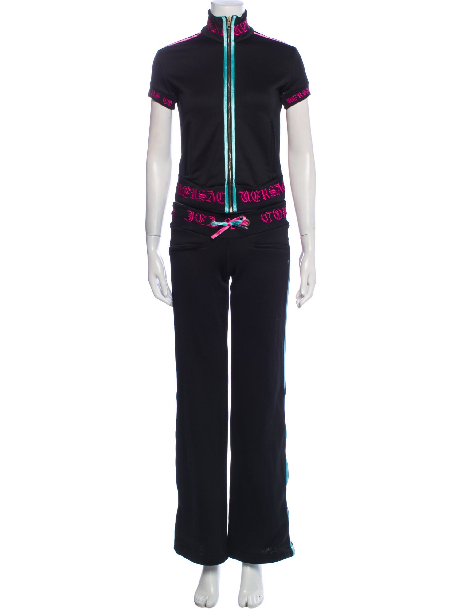 Versace Jeans Couture Colorblock Pattern Pant Set