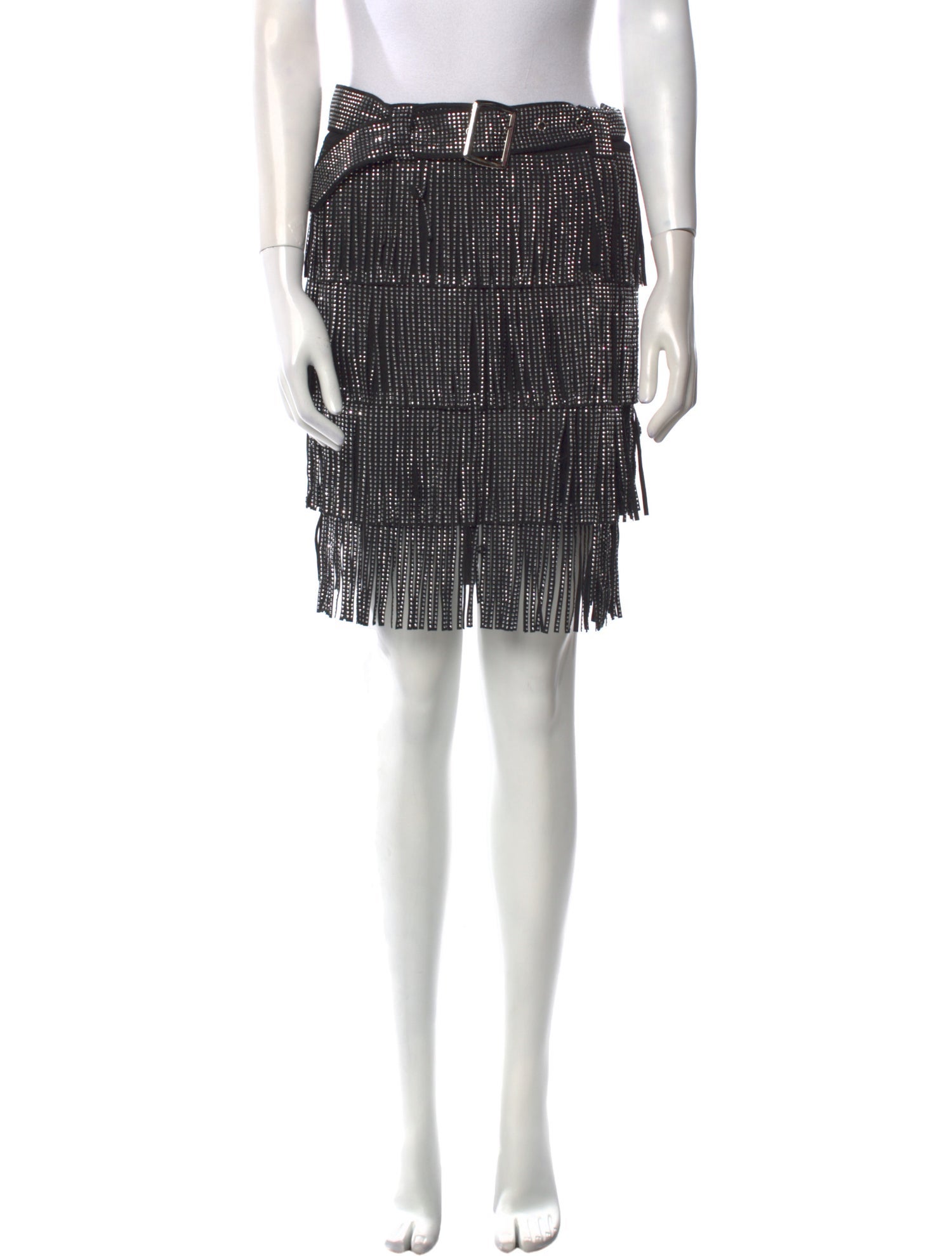 Versace Jeans Couture Beaded Accents Mini Skirt