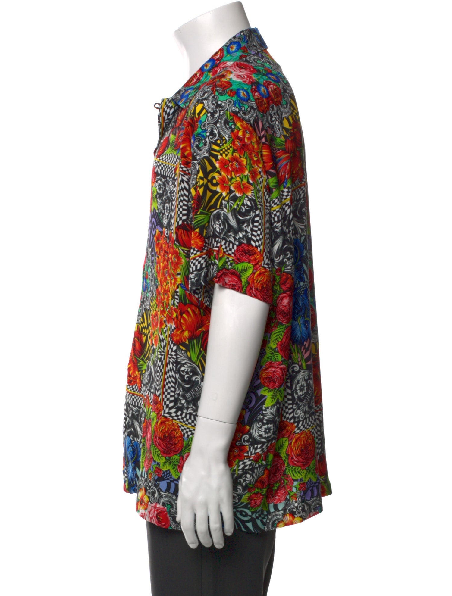 Versace Jeans Couture Floral Print Short Sleeve Shirt