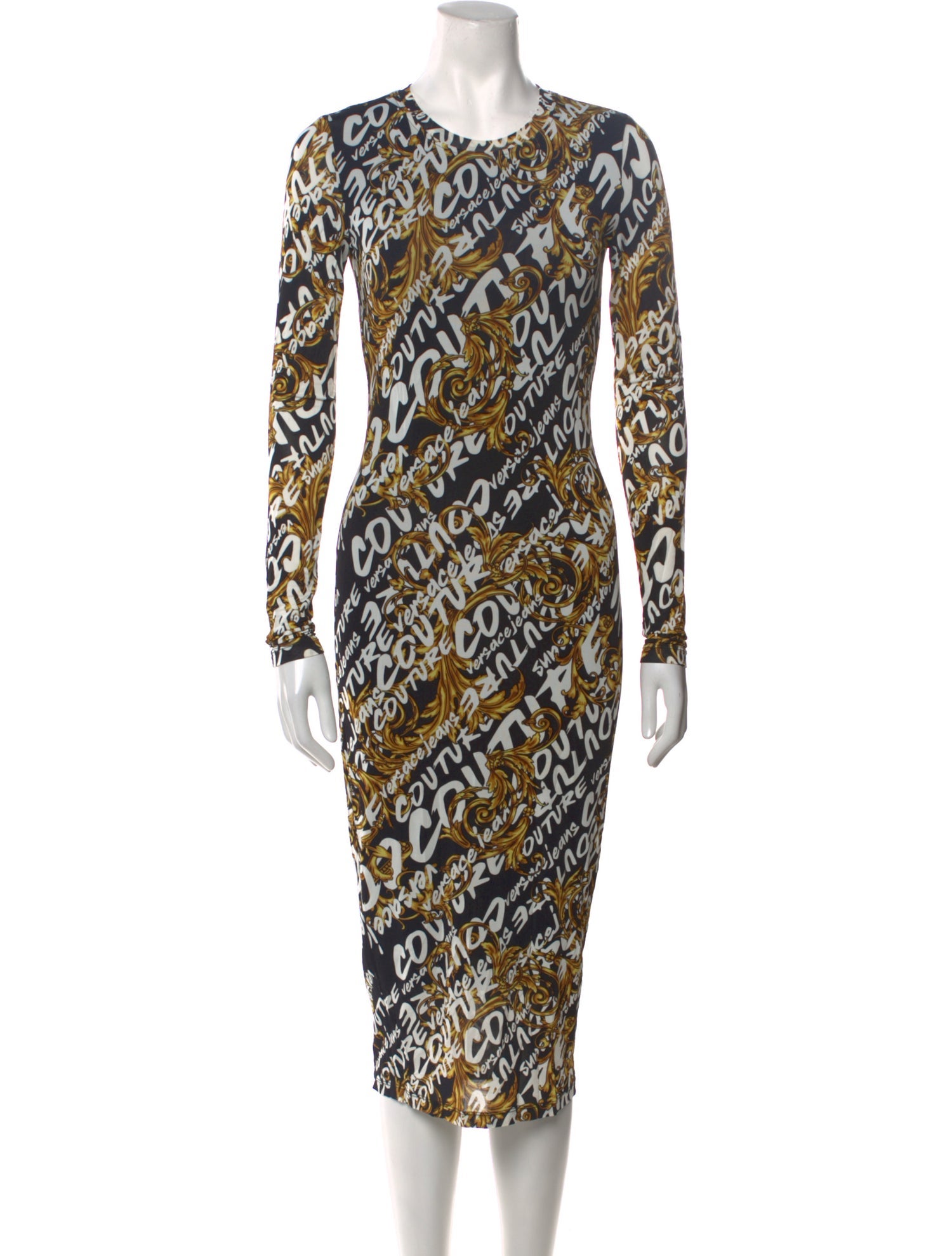 Versace Jeans Couture Printed Midi Length Dress