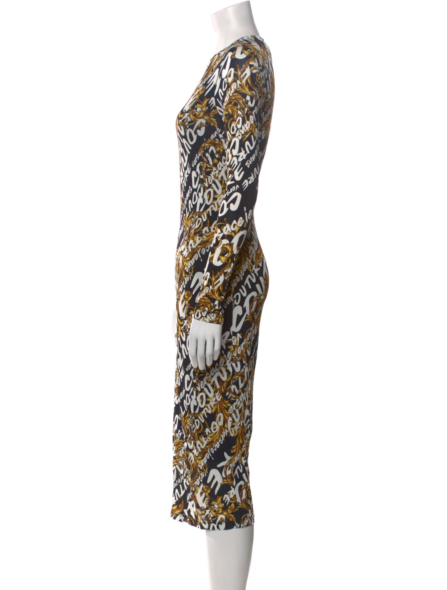 Versace Jeans Couture Printed Midi Length Dress